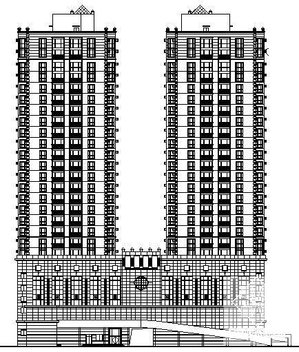 25层钢筋混凝土结构综合大厦办公楼建筑施工CAD图纸 - 1