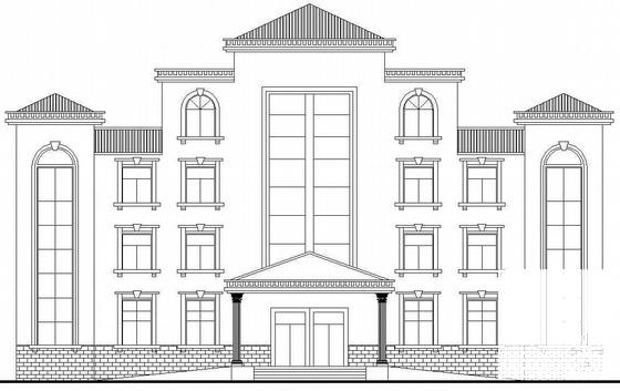 工厂4层现代风格砌体结构办公楼建筑施工CAD图纸(含[建筑设计说明) - 3