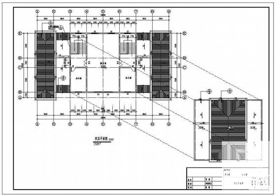 工厂4层现代风格砌体结构办公楼建筑施工CAD图纸(含[建筑设计说明) - 4