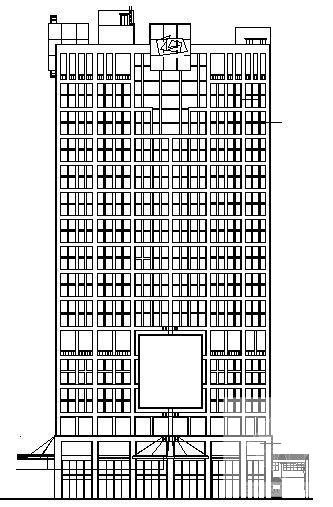 现代风格钢筋混凝土框架结构30层现代大厦建筑方案设计CAD图纸 - 1