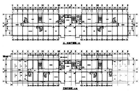 4层18米框架结构办公楼建筑设计方案设计CAD图纸 - 1