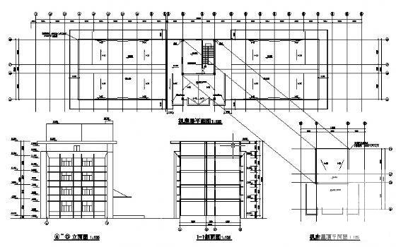 4层18米框架结构办公楼建筑设计方案设计CAD图纸 - 4