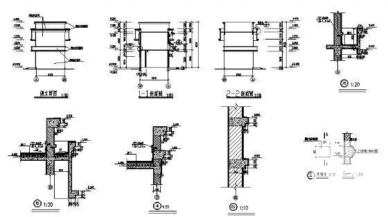 沿街2层7米高砖混结构办公楼建筑方案设计CAD图纸 - 3