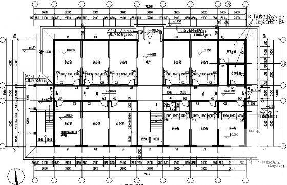 工业园5层20米高砖混结构办公楼建筑结构方案设计CAD图纸 - 2