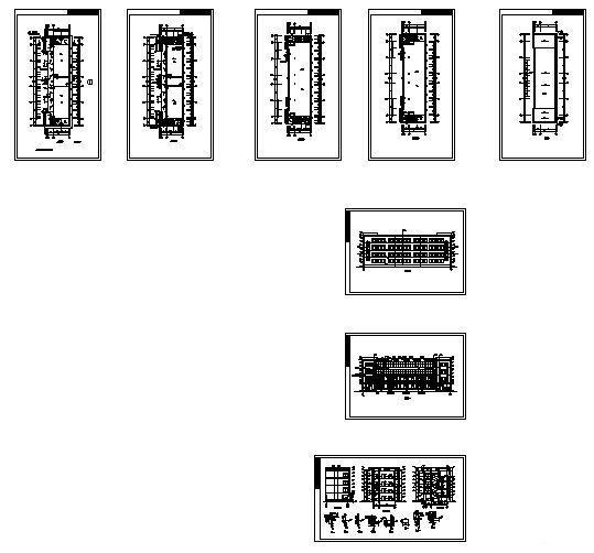 4层现代风格框架结构小型办公楼建筑方案设计CAD图纸 - 2