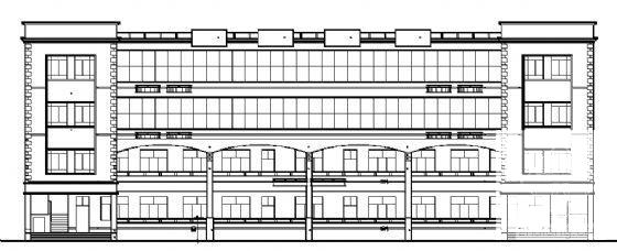 4层现代风格框架结构小型办公楼建筑方案设计CAD图纸 - 3