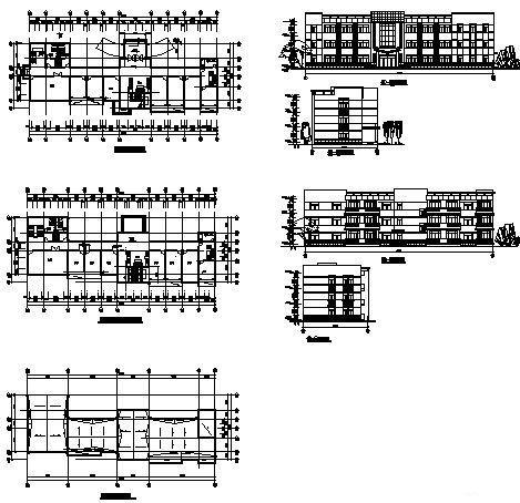3层现代风格砖混结构办公楼方案设计CAD图纸 - 3
