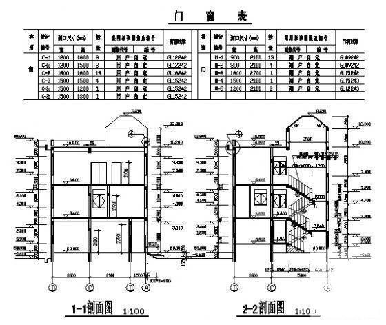 10.8米砖混结构3层办公楼建筑结构方案设计CAD图纸 - 3