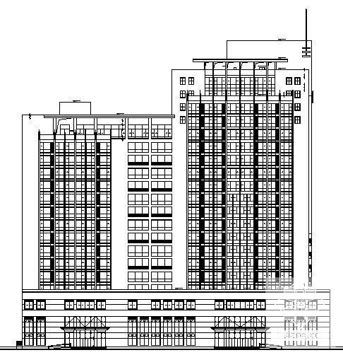 剪力墙结构22层综合大楼建筑施工CAD图纸 - 4
