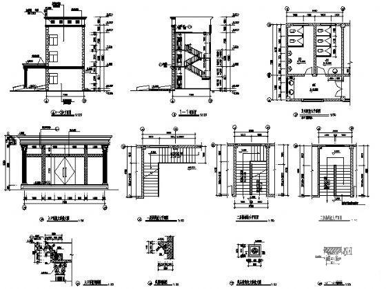 12.75米框架结构3层办公楼建筑扩初CAD图纸 - 2
