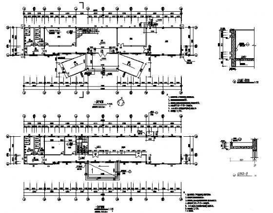 12.75米框架结构3层办公楼建筑扩初CAD图纸 - 4