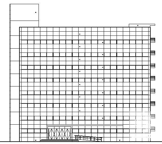 环保产业园区8层办公楼建筑施工CAD图纸 - 1