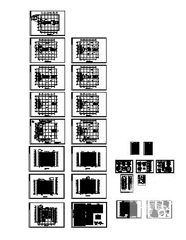 环保产业园区8层办公楼建筑施工CAD图纸 - 3