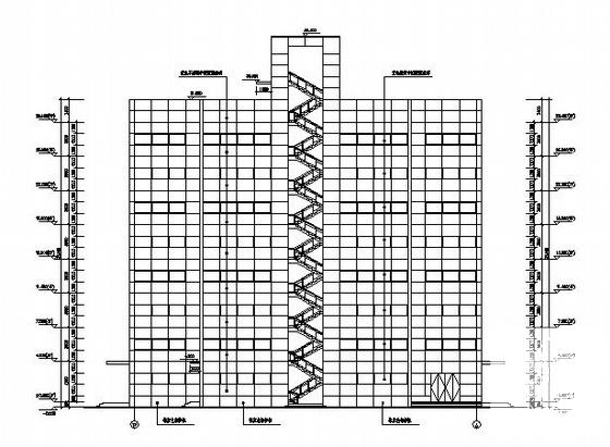 环保产业园区8层办公楼建筑施工CAD图纸 - 4