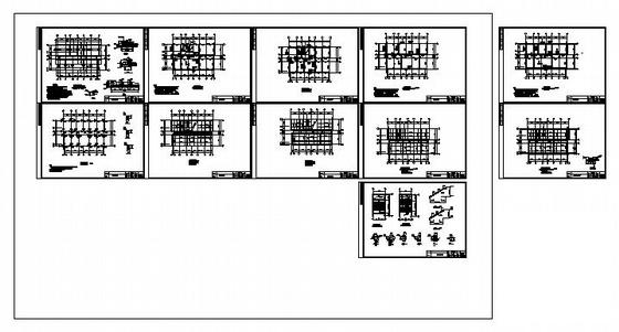 3层乡村小办公楼建筑结构CAD施工图纸 - 4