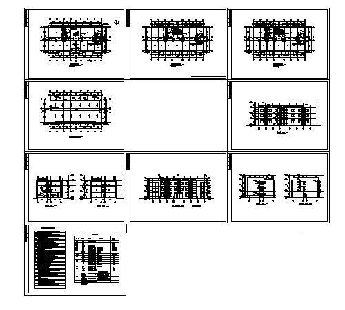 3层框架办公楼建筑方案设计CAD图纸 - 2