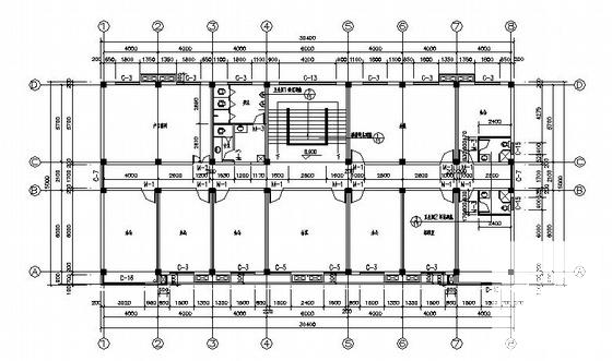 3层框架办公楼建筑方案设计CAD图纸 - 3