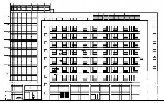 框架结构10层办公楼建筑方案设计CAD图纸 - 3