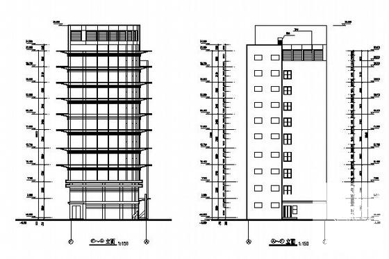 框架结构10层办公楼建筑方案设计CAD图纸 - 4