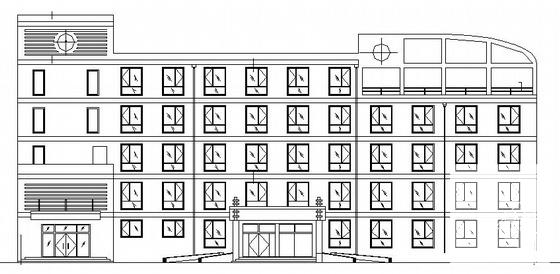 砌体结构现代风格5层办公楼建筑施工CAD图纸 - 2