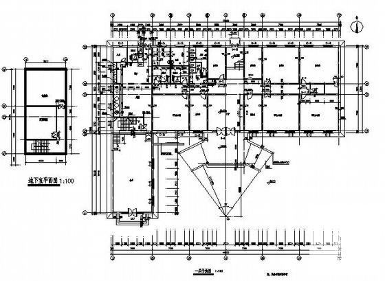 砌体结构现代风格5层办公楼建筑施工CAD图纸 - 3