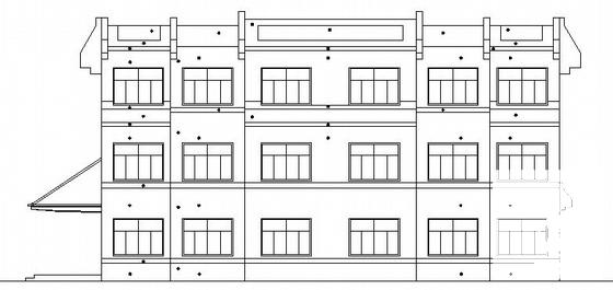 3层办公副楼建筑施工CAD图纸 - 1