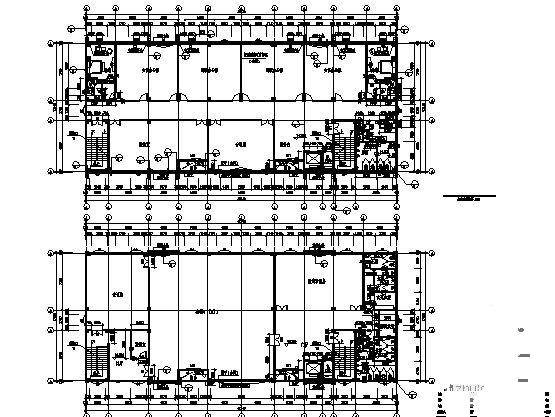 3层办公副楼建筑施工CAD图纸 - 2