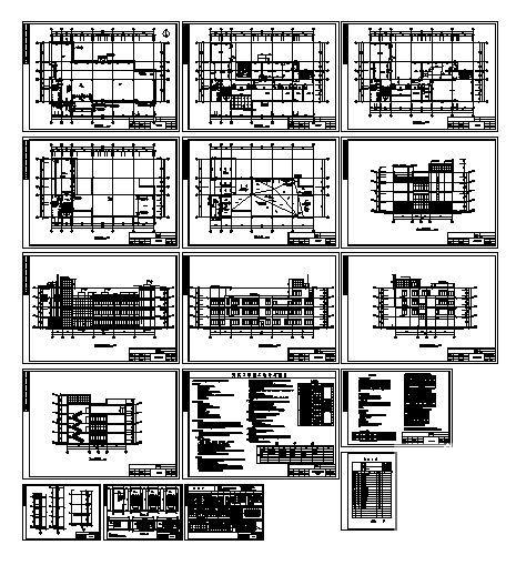 4层小型办公楼建筑施工CAD图纸(带效果图纸) - 1