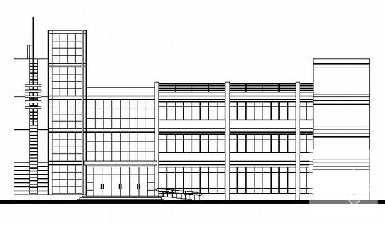 4层小型办公楼建筑施工CAD图纸(带效果图纸) - 4