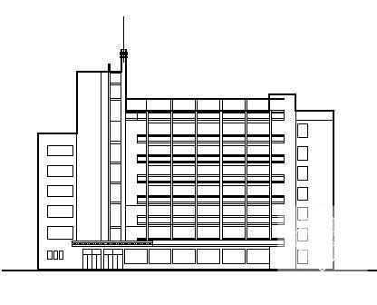企业7层办公综合楼方案设计CAD图纸 - 1