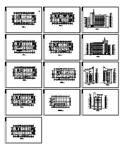 企业7层办公综合楼方案设计CAD图纸 - 4