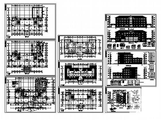 18米4层框架结构办公楼建筑施工CAD图纸 - 2
