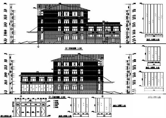18米4层框架结构办公楼建筑施工CAD图纸 - 4