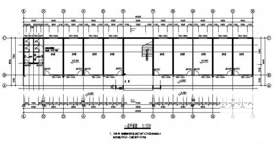 纺织厂4层办公楼建筑结构CAD施工图纸 - 4