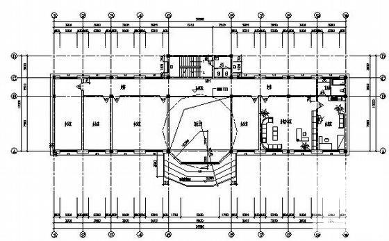 3层小型办公楼建筑施工CAD图纸 - 1