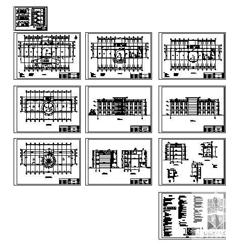 3层小型办公楼建筑施工CAD图纸 - 2