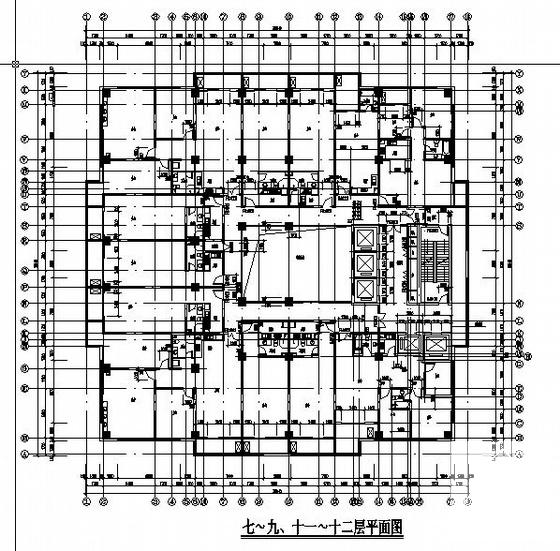 21层综合写字楼初设CAD图纸 - 3