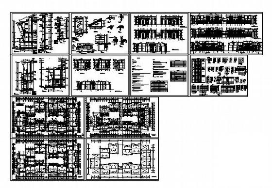 3层办公楼建筑施工CAD图纸 - 1