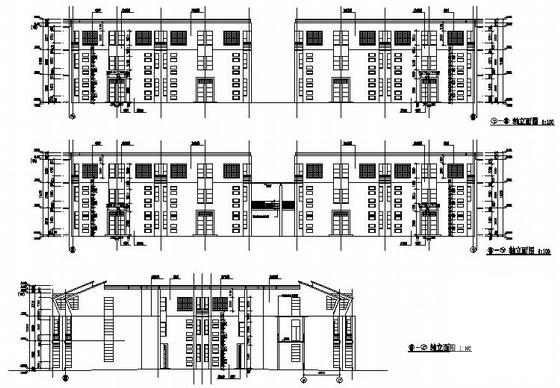 3层办公楼建筑施工CAD图纸 - 2