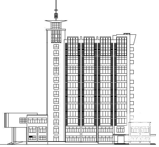 13层交警指挥中心办公楼建筑结构CAD施工图纸 - 1