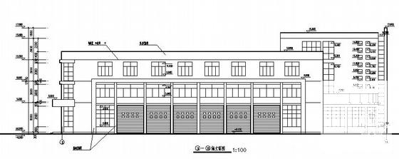 消防中队3层办公楼建筑施工CAD图纸 - 2