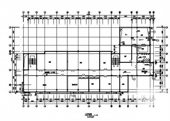 消防中队3层办公楼建筑施工CAD图纸 - 3