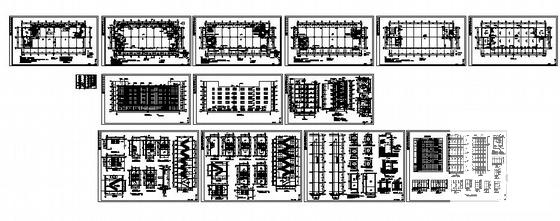5层底商办公楼建筑CAD施工图纸 - 1