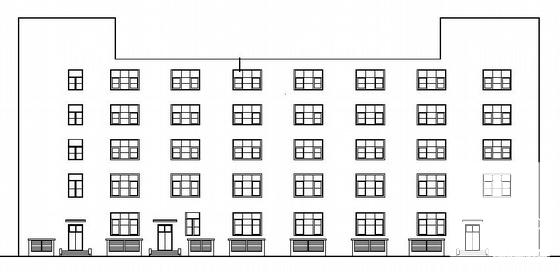 5层底商办公楼建筑CAD施工图纸 - 2