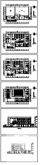 4层框架结构银行办公楼建筑方案设计CAD图纸 - 1