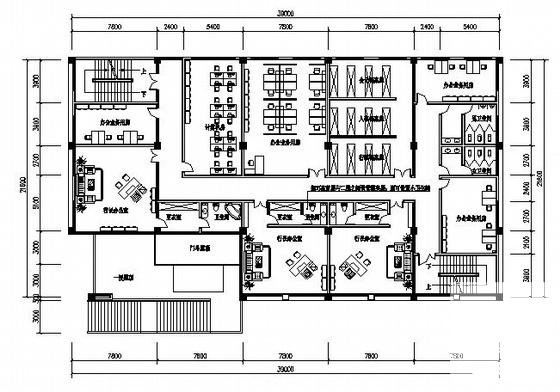 4层框架结构银行办公楼建筑方案设计CAD图纸 - 3