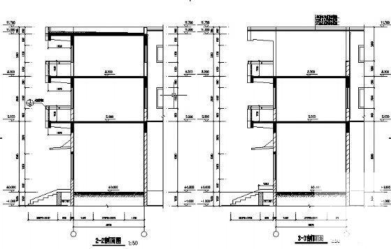 食品公司3层办公楼改造建筑方案设计CAD图纸 - 3