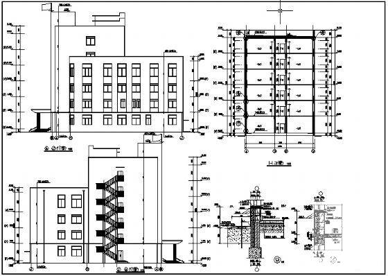6层检察院办公楼建筑施工CAD图纸 - 1