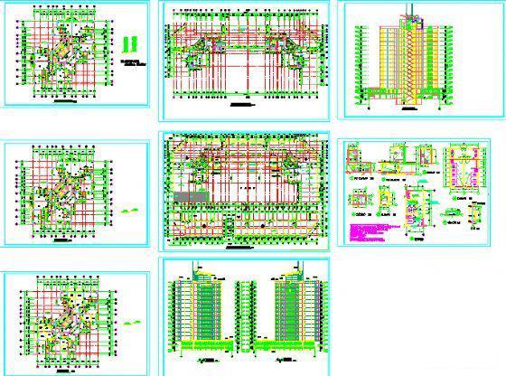 16层办公楼建筑方案设计CAD图纸（框剪结构） - 3