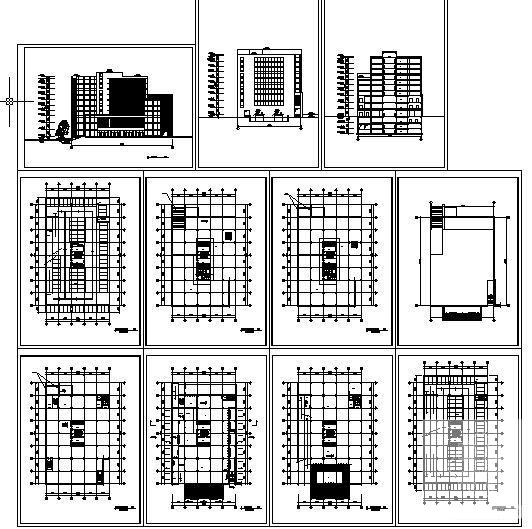 10层框架结构办公楼建筑方案设计CAD图纸 - 2